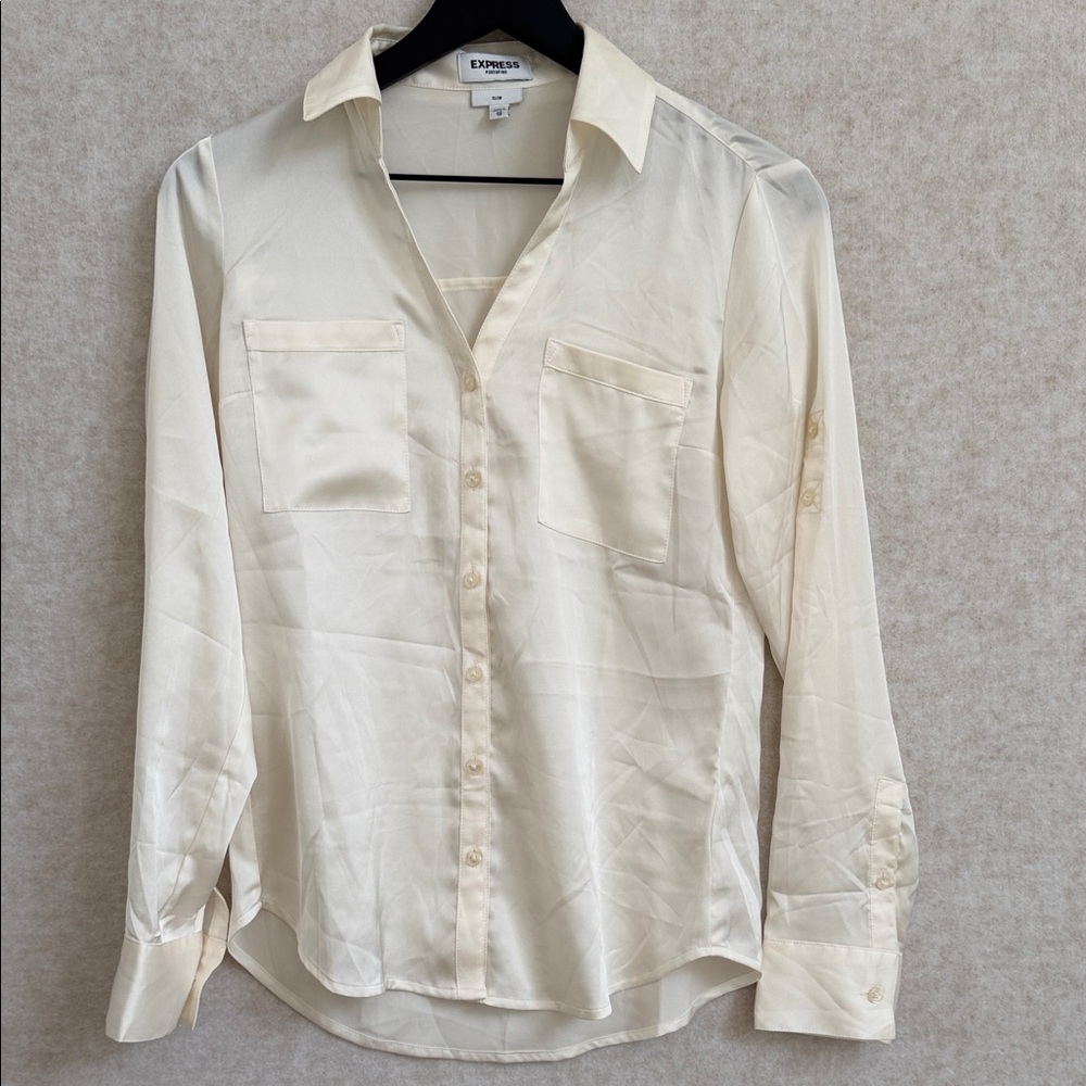 Express Cream Button Down Shirt
